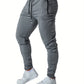 [3 Pcs Slim Fit Sweatpants] 3 Pcs Men Jogger Cotton Sweatpants Slim Fit Elastic Drawstring Zipped Pockets Sports Apparel for Gym Running Workout